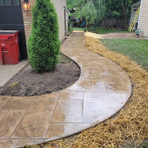 Concrete sidewalk custom made